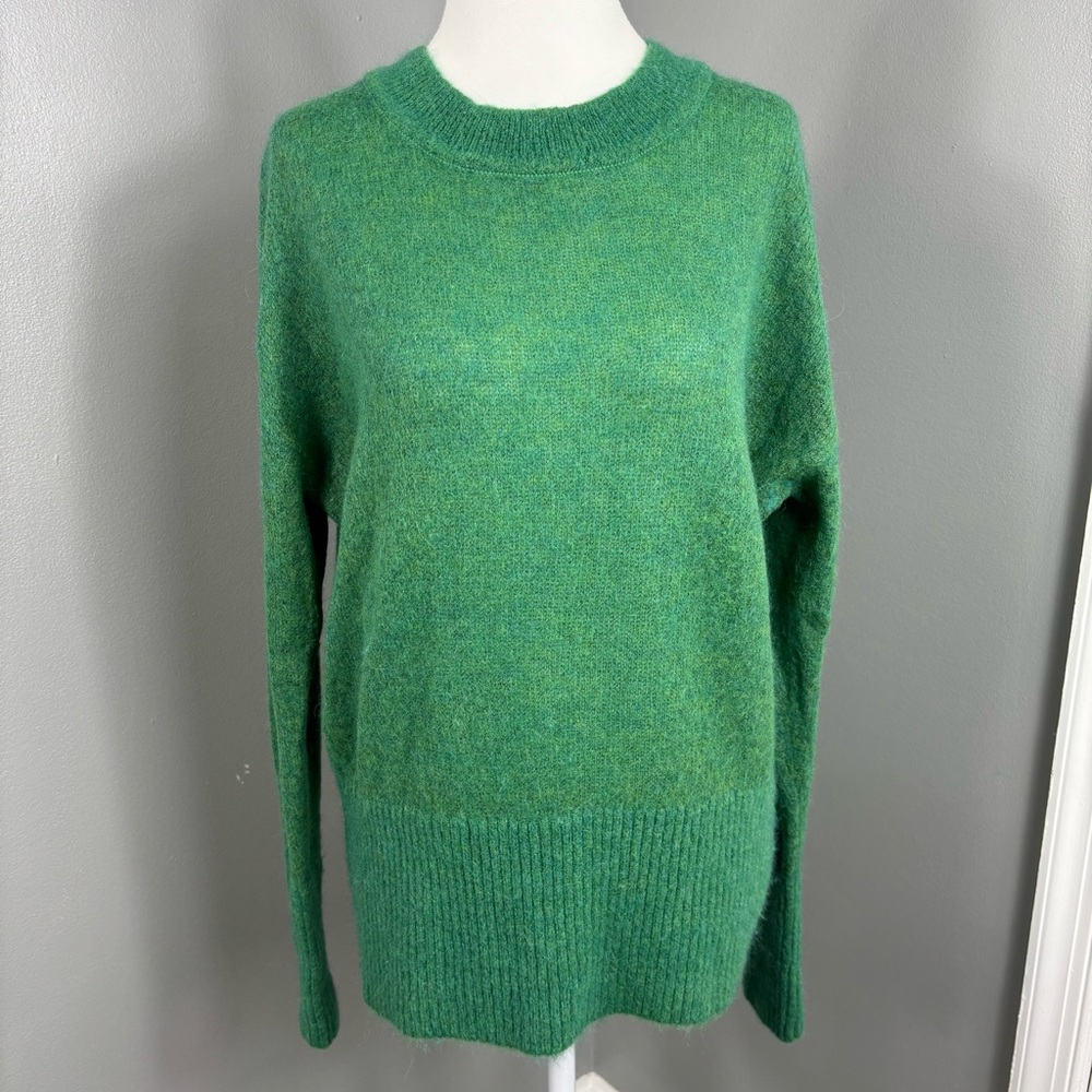 Banana Republic Kelly Green Alpaca Blend Italian Yarn Sweater Size L